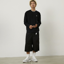 MLB 长袖圆领休闲纯色字母Logo美式复古卫衣 男女3AMTB9144-50BKS