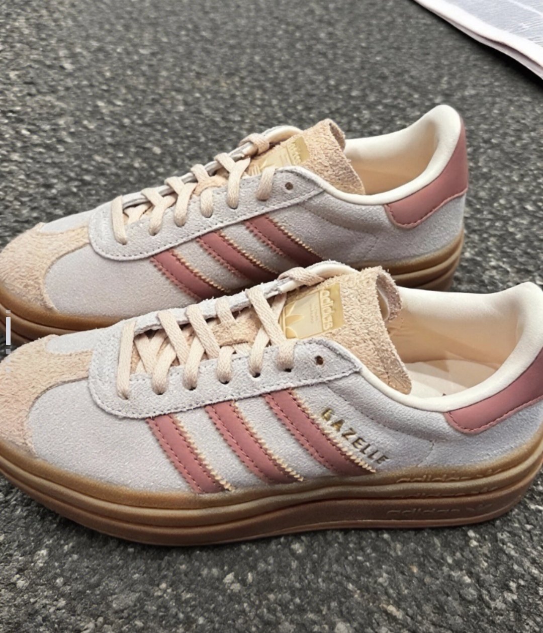adidas originals GAZELLE BOLD正品休闲低帮板鞋女士JS3893