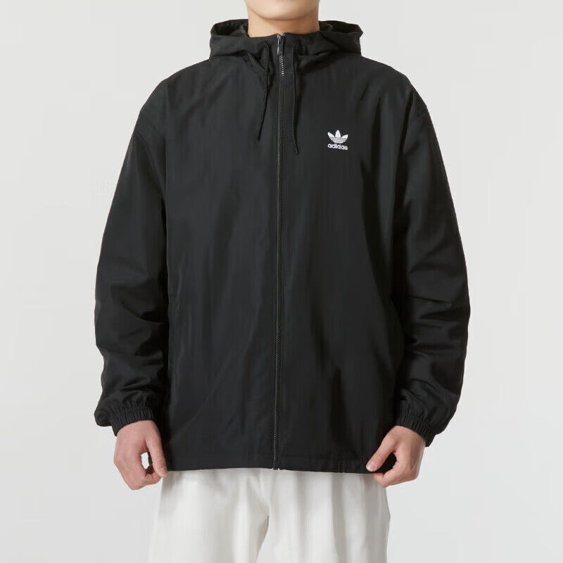 Adidas/阿迪达斯正品三叶草男子连帽舒适运动休闲夹克外套 IR9852