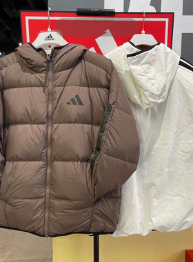 Adidas阿迪达斯冬羽绒服男防风保暖连帽休闲时尚外套两面穿JM4622
