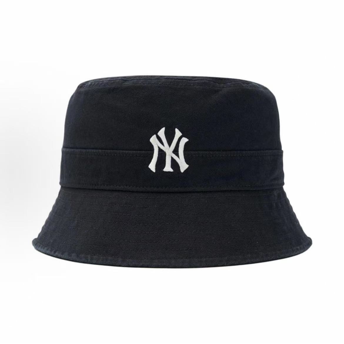 MLB 品牌设计 棉 渔夫帽 男女同款情侣款 黑色 3AHTB035N-50BKS