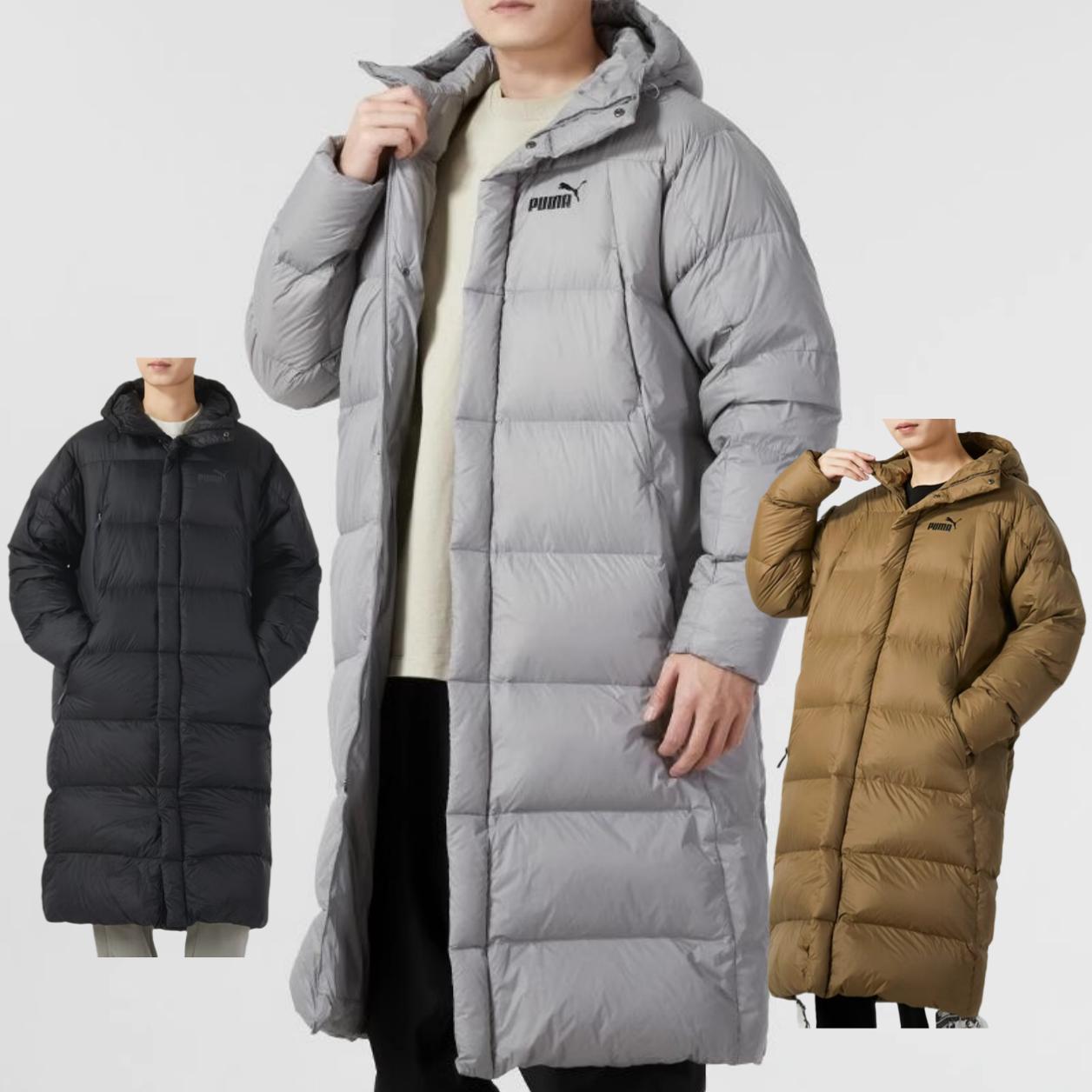 Puma彪马 长款羽绒服男 保暖运动服休闲连帽外套678345-14-01-93