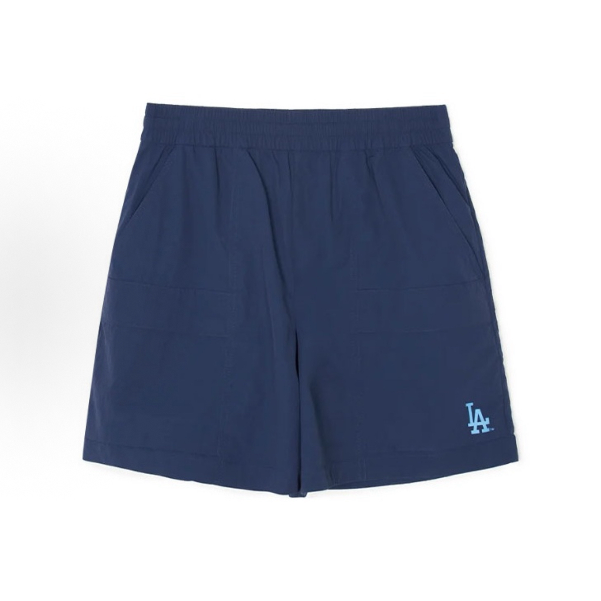 MLB 字母印花松紧腰宽松休闲短裤 男款 海军蓝3ASMV0543-07NYS
