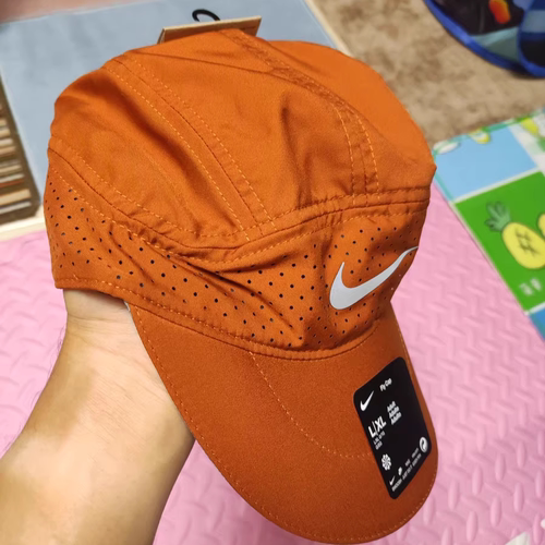 Nike DRI-FIT ADV软顶速干反光透气拼接暗赤褐运动帽FB5681-246