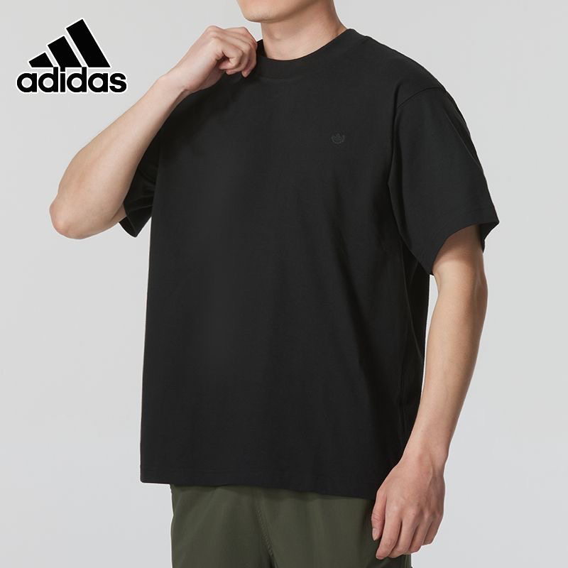 阿迪达斯男款春夏圆领运动T恤宽松健身跑步休闲服运动上衣HK2890