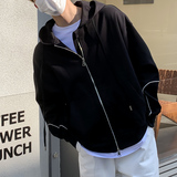 1110-YU081-P170卫衣运动连帽开衫韩风男女休闲拉链纯色外套，女装短外套，星座1110