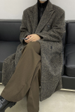 1110-X173-P195秋冬款中长款宽松毛呢大衣韩风呢子外套，男装毛呢大衣，星座1110