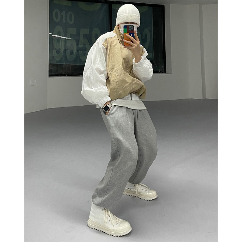 1110-J143-P105  2025春夏季新品夹克棒球服休闲防晒拼接外套图片