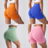 夏爆款 网红蜜桃臀健身短裤 女紧身弹力提臀速干高腰收腹翘臀瑜伽裤