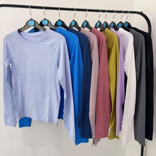 便宜好货 专业高弹打底修身速干T恤户外运动跑步瑜伽长袖健身衣女