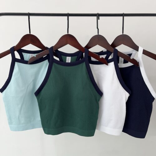 罗纹无缝一体织运动背心