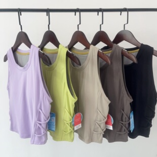 休闲外穿速干瑜伽内衣健身上衣 运动文胸中长款 一体式 带胸垫背心式