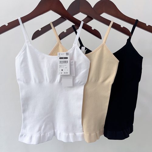 闭眼入 高腰收腹基础款吊带背心 外穿运动休闲打底细带上衣女春夏