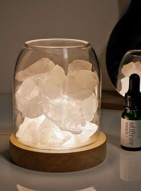 无火香薰精油扩香石摆件容器家用晶石罐杯道具夜灯礼物盒装饰瓶子