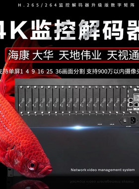 19路输出单屏36画面监控解码器视频矩阵兼容海康大华