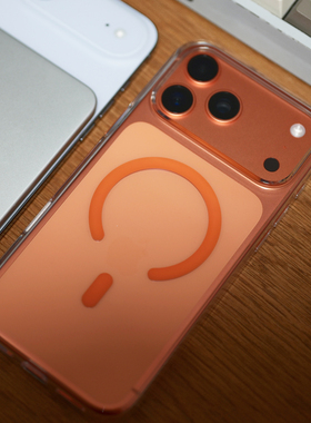 莱选｜透明全包防摔磁吸保护壳橙色保护套适用于苹果iPhone17ProMax相机按键透明壳清水壳简约新款硬壳