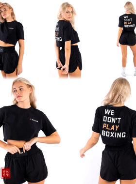 【BOXRAW】We Don't Play Boxing Crop T-Shirt 女士T恤 拳击