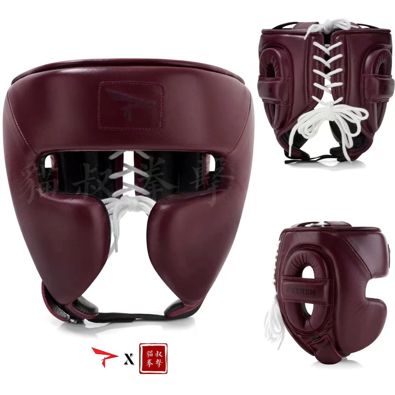 猴脸拳击头盔Phenom真皮视野好