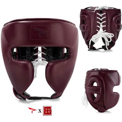 猴脸拳击头盔Phenom真皮视野好