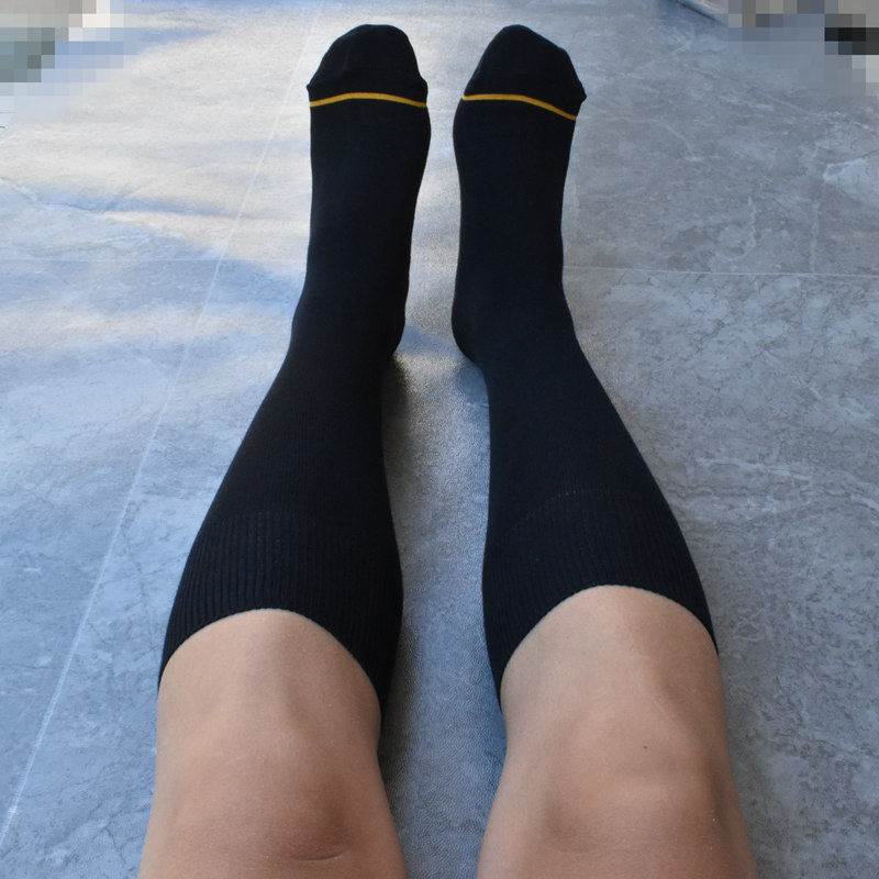 金脚趾袜子男袜商务袜长袜棉质高筒性感长筒袜外贸绅士皮鞋袜正装