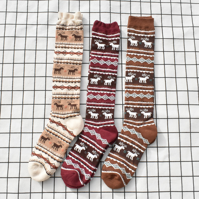 瑕疵女小腿袜圣诞袜外贸