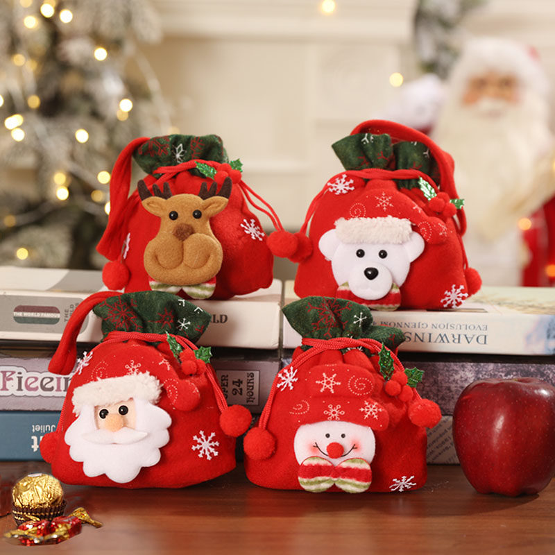 圣诞礼物袋苹果袋儿童小礼品送老师员工平安夜苹果袋子平安果包装