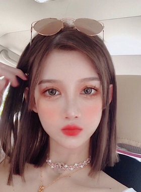 choker珍珠粉色链条项圈龙心同款