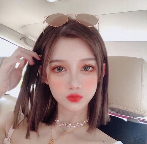 choker珍珠粉色链条项圈龙心同款