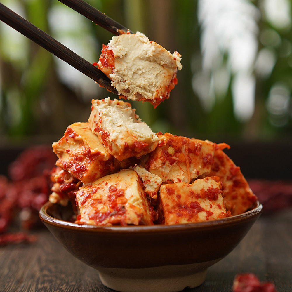 湖南农家豆腐乳香辣超辣豆腐乳猫鱼霉豆腐无油220克