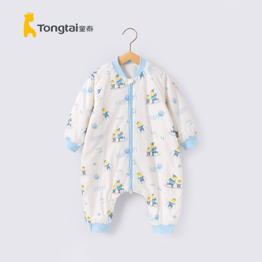 童泰春秋季婴儿薄棉分腿睡袋