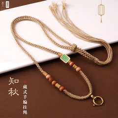 泰国佛牌绳藏式手工编织挂绳钛钢快拆扣百搭佛牌唐卡绳知秋TG165