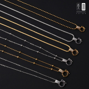 新品泰国佛牌链子唐卡挂绳金属链多用扣锁骨链黄金玉石吊坠绳时尚