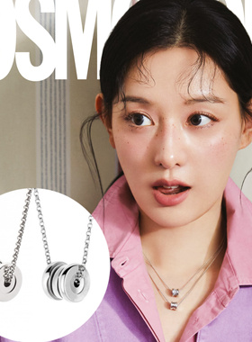 V金眼泪女王洪海仁金智媛同款项链镶钻小蛮腰弹簧陶瓷锁骨链男女