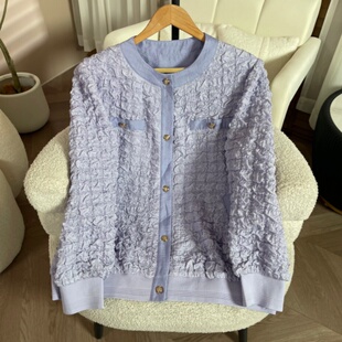 PWD33413【仅外套】春季新款法式小香风大码女装外套【衣长68】