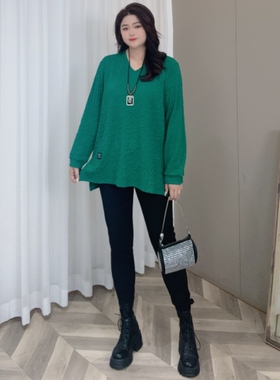 PWD32422（裤子）秋季新款显瘦洋气高腰百搭大码女裤【裤长100】