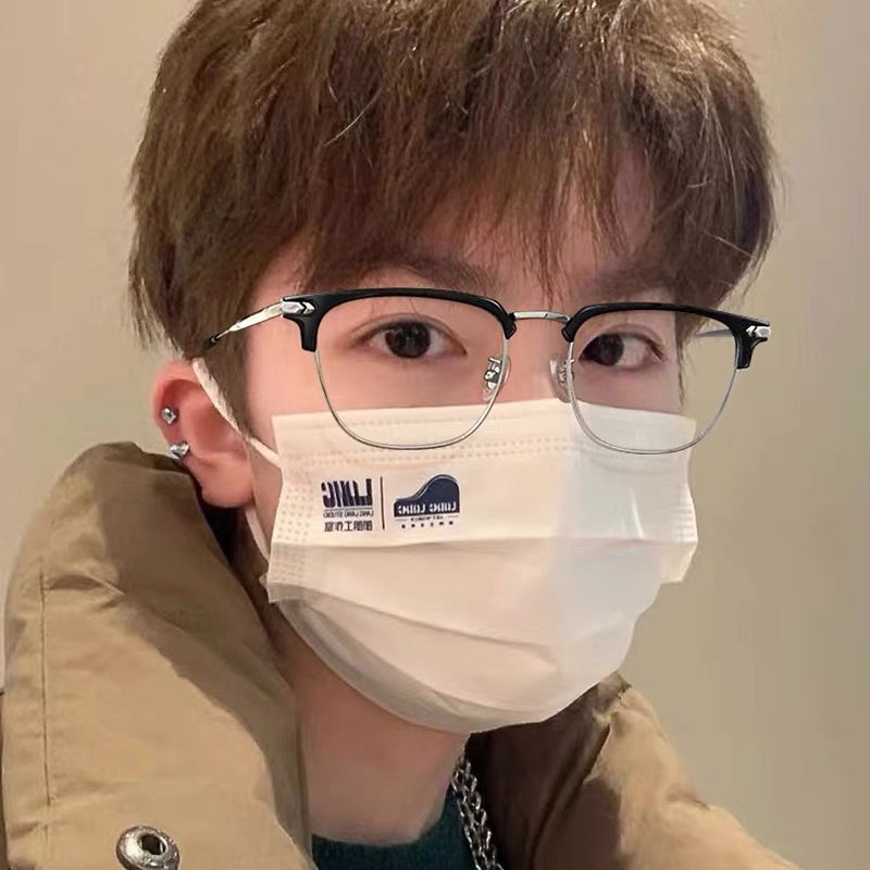 痞帅眉线框防蓝光护目镜