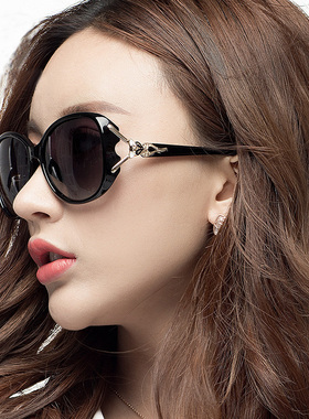 圆脸女士明星同款太阳镜
