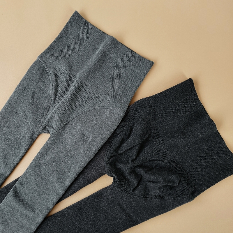 棉高腰收腹打底裤连裤袜加绒加厚女保暖显瘦踩脚裤平纹黑色外穿款