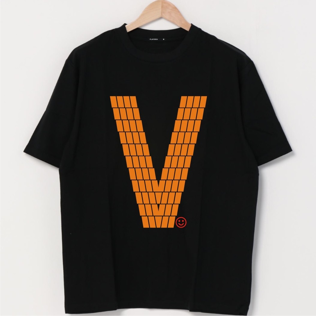 V字短袖美式休闲T恤街头潮牌半袖