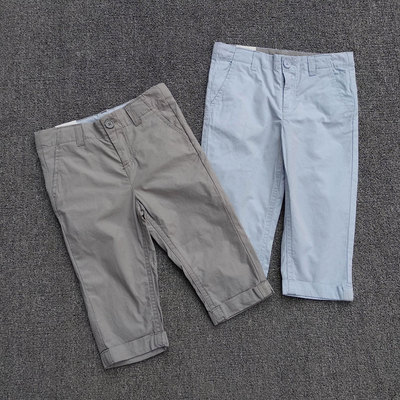 纯棉卷边男女童休闲裤出口外贸