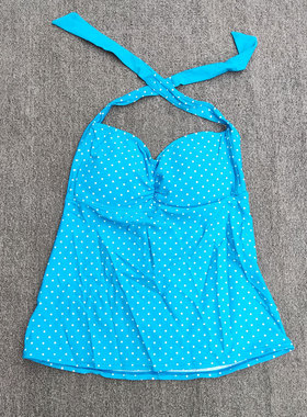 出口欧单  挂脖 泳衣 分体泳衣上衣 女带胸垫无钢托W191202-G1-17