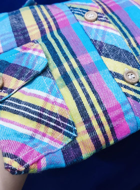 日单好货外贸 纯棉 格子衬衫长袖磨毛棉女 X200504