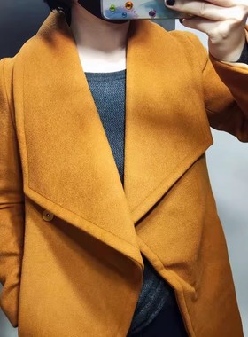 断码清仓 30羊毛70羊绒大衣 中长款毛呢外套厚实 1.25KG X200301