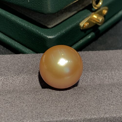 精品全美南洋金珠珍珠裸珠 15mm+