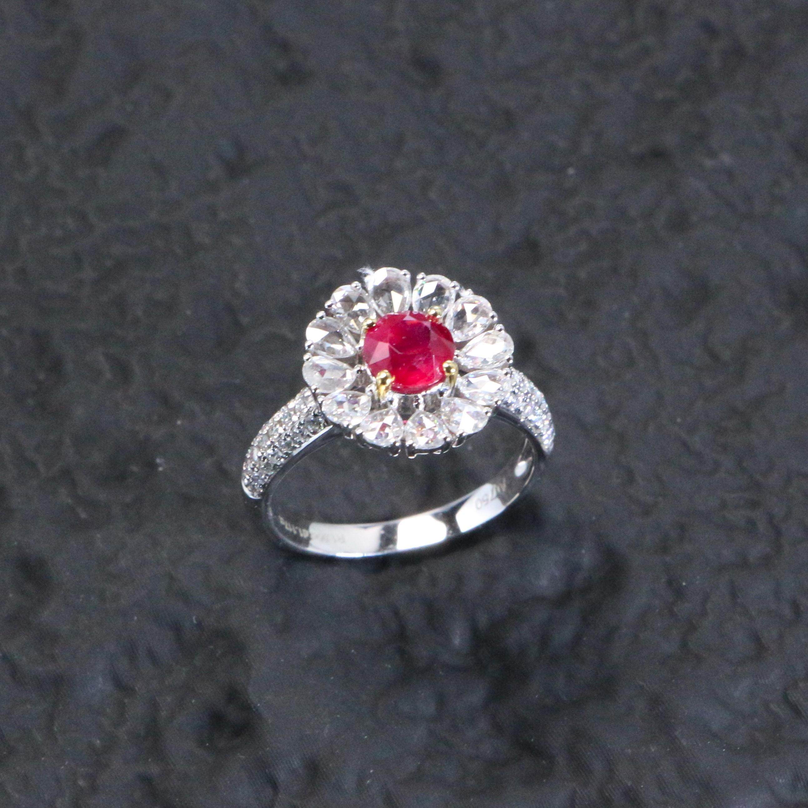 1.00克拉然无烧鸽血红宝石戒指  18K金钻石镶嵌,珠宝/钻石/翡翠,手饰,淘宝优惠券,粉丝福利购,淘宝优惠卷