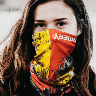 防晒围脖套男女户外运动骑行面罩夏季 时髦迷彩魔术头巾 脸脖子个性