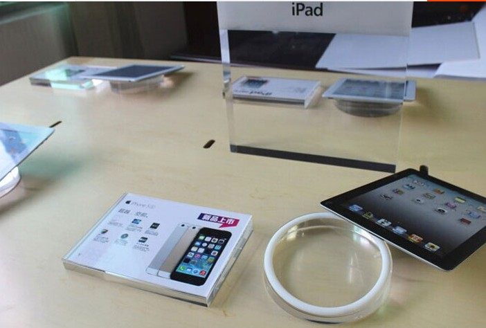 适用iPad平板水晶防盗报警展示支架联想三星带防滑垫报警器底座