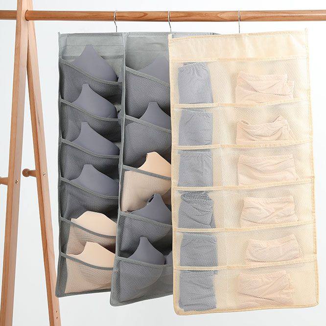 内衣收纳袋挂袋无纺布收纳袋双面挂式储物袋家用多功能杂物收纳袋,收纳整理,收纳挂袋,淘宝优惠券,粉丝福利购,淘宝优惠卷