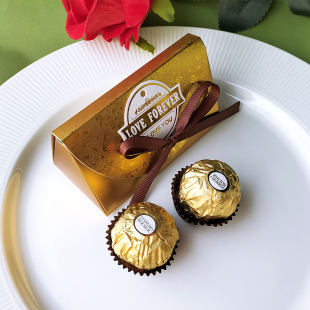 Картонная коробка Ferrero с двумя капсулами, персональная коробка для свадьбы, конфеты, законченный сахар, креативная сладкая коробка, подарочная коробка