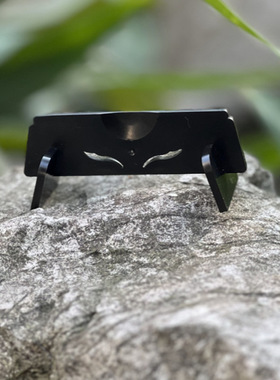 折扇扇架黑色树脂礼品扇子展示架男女扇托折扇底座竹扇摆台